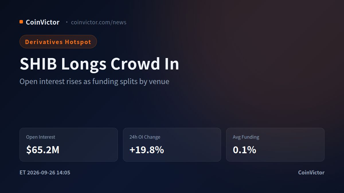 Shiba Inu Open Interest Jumps 19.8% as Funding Crowds Longs
