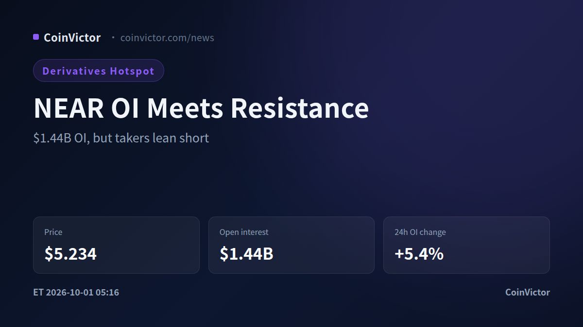 NEAR Protocol: $1.44B OI rises 5.4% as breakout faces a split