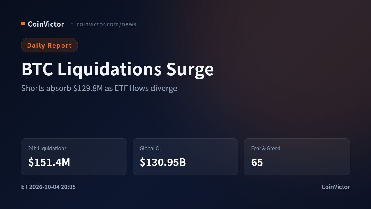 Derivatives Daily: Bitcoin's $151.4M Liquidation Split on Oct 5
