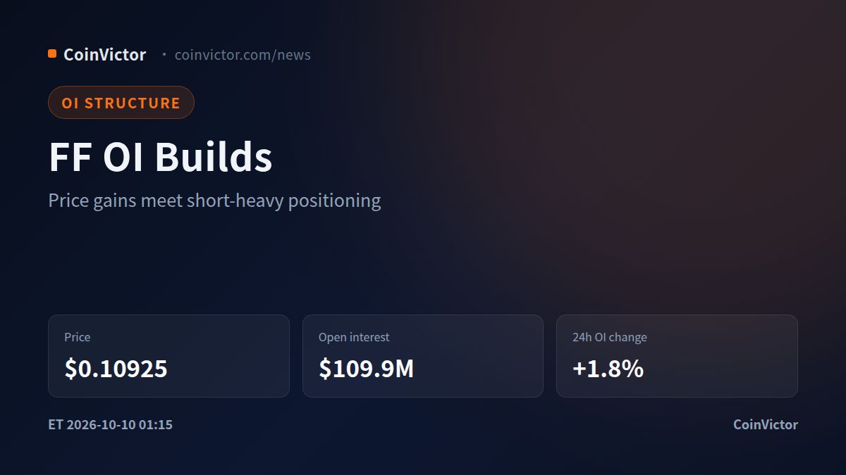 Falcon Finance FF: 1.8% OI Growth Tests a $0.10925 Price Base