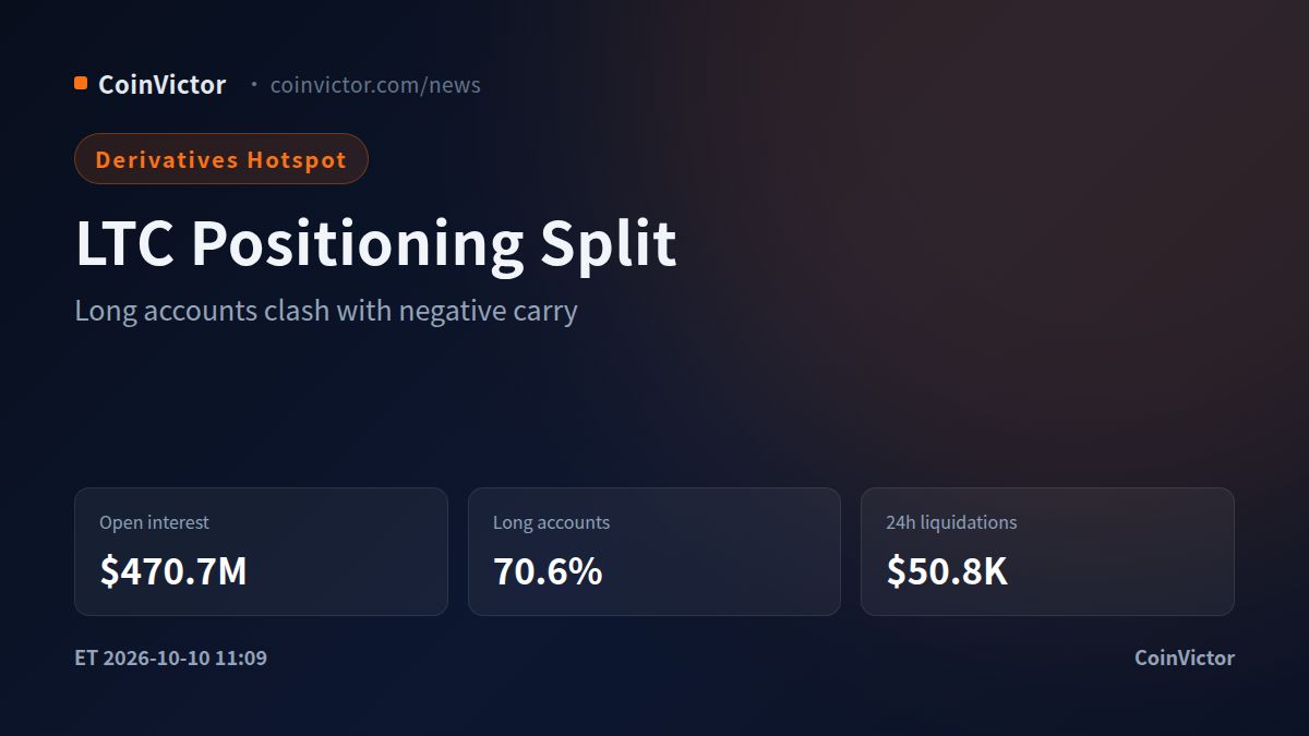 Litecoin Derivatives: $470.7M OI Meets a 70.6% Long Account Bias